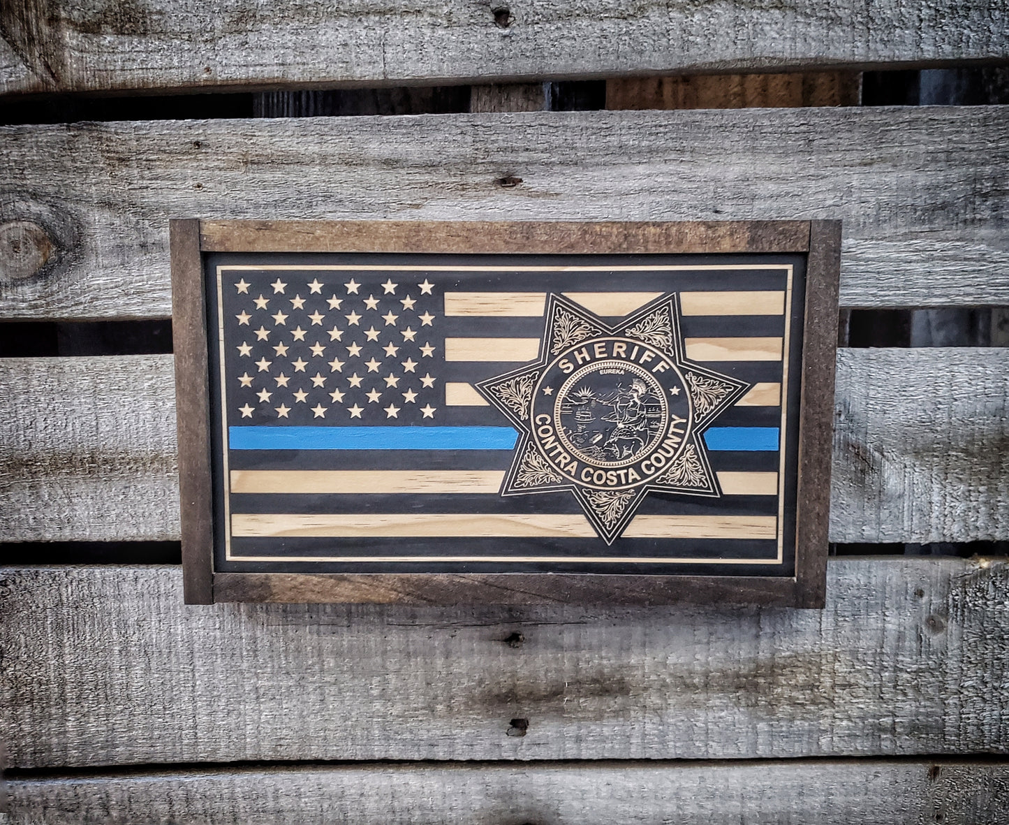 Subdued PD Flag sign